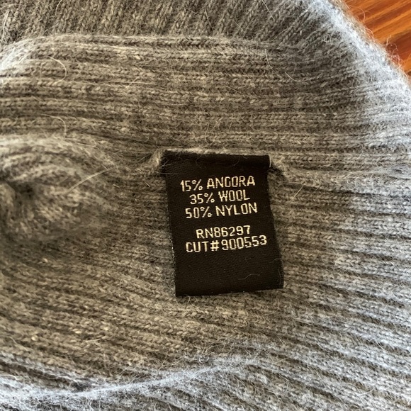 BCBG gray, long, thin, angora + wool sweater - Picture 5 of 6